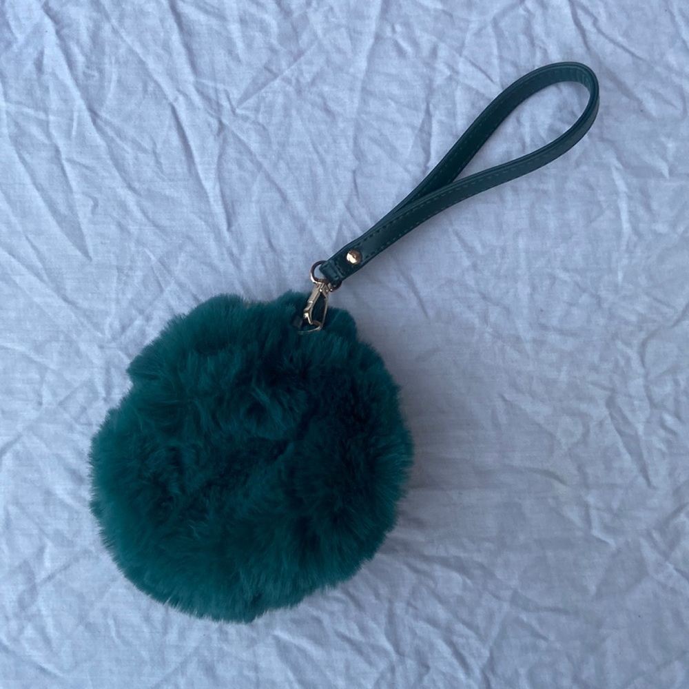 Free People Faux Fur Pouch/Purse/Wristlet